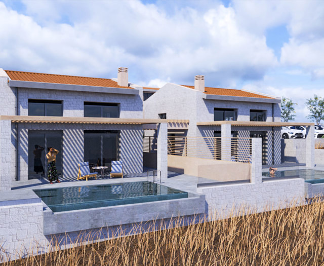 Villas exterior with pool 